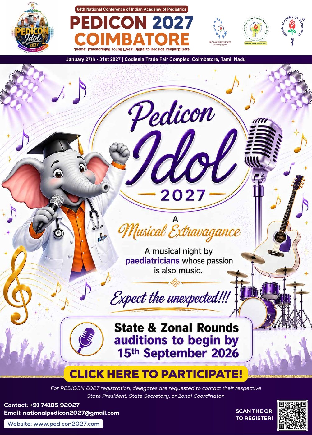 PEDICON Idol 2027 — A Musical Extravaganza. Official event poster.