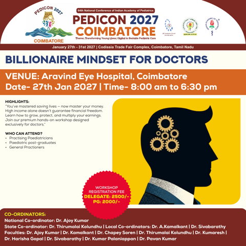 Billionaire Mindset for Doctors - agenda