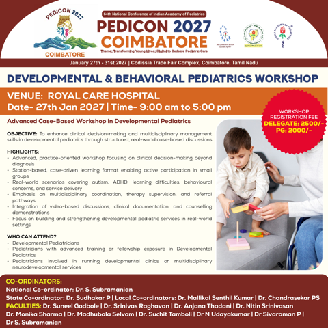 Developmental & Behavioral Pediatrics Workshop - agenda