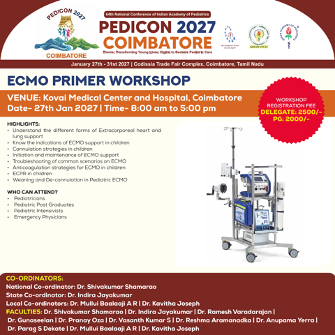 ECMO Primer Workshop - agenda