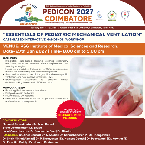 Essentials of Pediatric Mechanical Ventilation - agenda