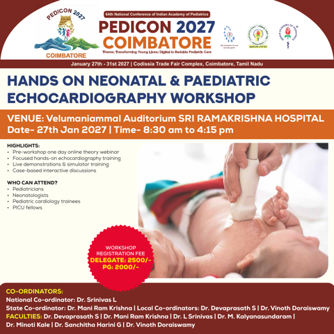Hands on Neonatal & Paediatric Echocardiography Workshop - agenda