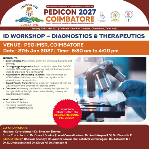 ID Workshop – Diagnostics & Therapeutics - agenda