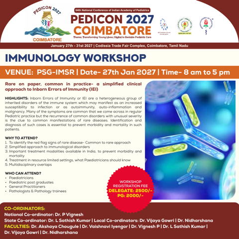 Immunology Workshop - agenda