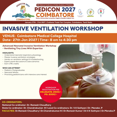 Invasive Ventilation Workshop - agenda