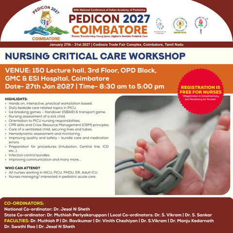 Nursing Critical Care Workshop - agenda