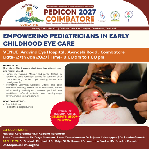 Empowering Pediatricians in Early Childhood Eye Care - agenda