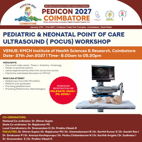 Pediatric + Neonatal Pointof-Care Ultrasound Workshop - agenda